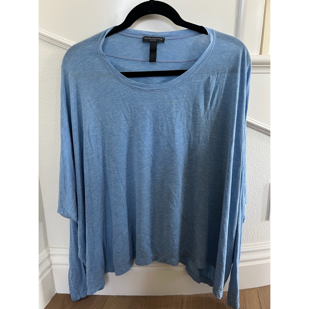 Samantha Chang New York Blue Dolman Sleeve Top Blouse‎